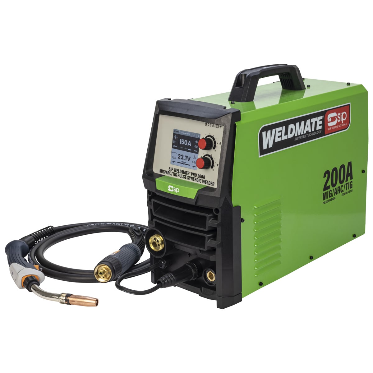 SIP WELDMATE® PRO 200A MIG/ARC/TIG Pulse Synergic Inverter Welder